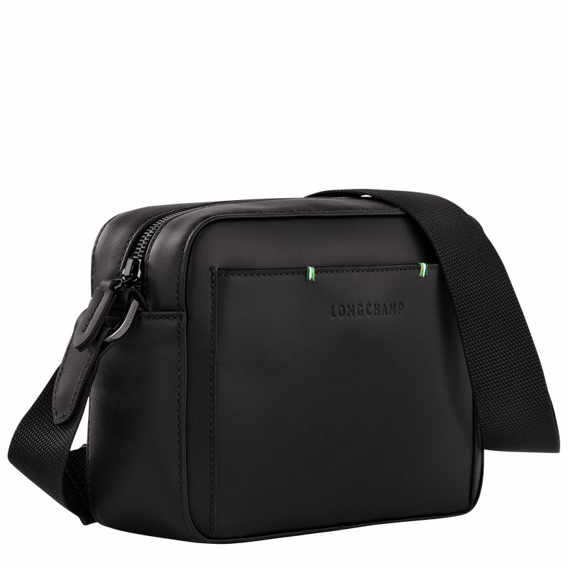 Longchamp sur Seine Camera bag - Leather Black | CZSQ89731