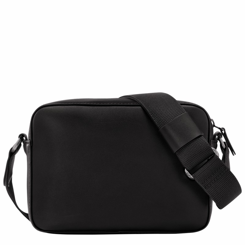 Longchamp sur Seine Camera bag - Leather Black | CZSQ89731