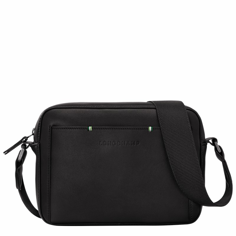 Longchamp sur Seine Camera bag - Leather Black | CZSQ89731