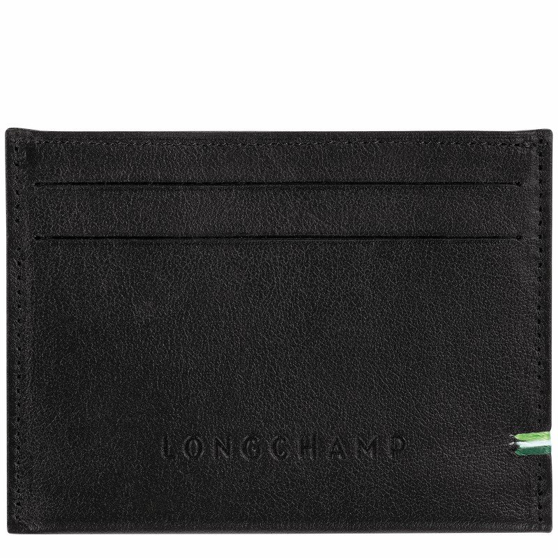 Longchamp sur Seine Card holder - Leather Black | QFHU18437